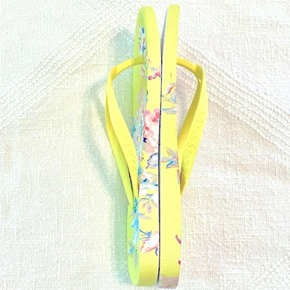 Joules Flip Flops in Yellow Floral Size US8 EU39 UK6 - Picture 7 of 7